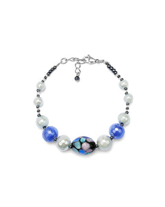 Bracciale Mosaico blu marine – vetro di Murano