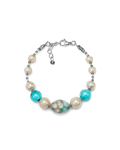 Bracciale Mosaico azzurro – vetro di Murano
