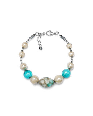 Bracelet Mosaico bleu clair – verre de Murano