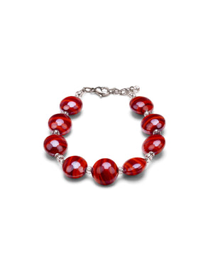 Bracelet Sabrina rouge – vue de dessus