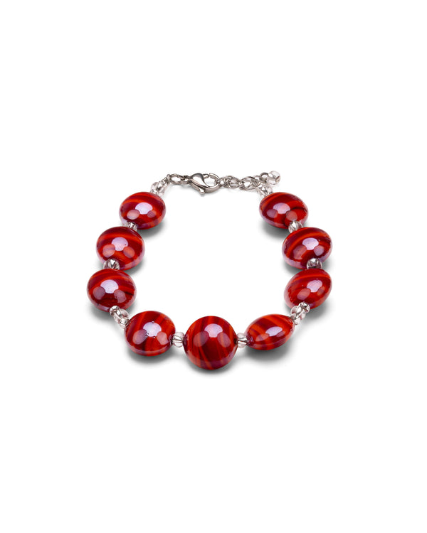Bracelet Sabrina rouge – vue de dessus