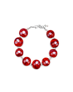 Bracciale Sabrina rosso – vetro di Murano