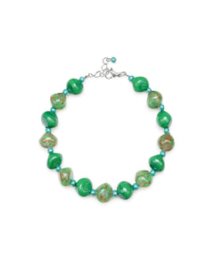 Pulsera Sofia verde – cristal de Murano