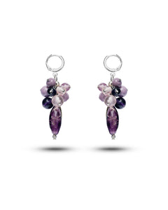 Boucles d'Oreilles Ademira Violettes