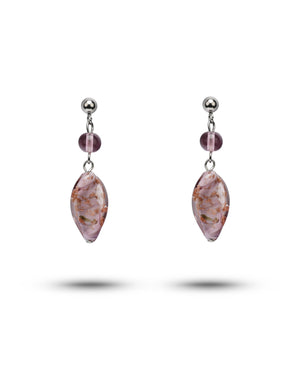 Orecchini Karen viola – vetro di Murano