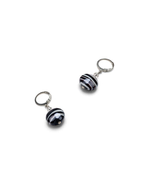 Pendientes Sabrina negros – vista superior