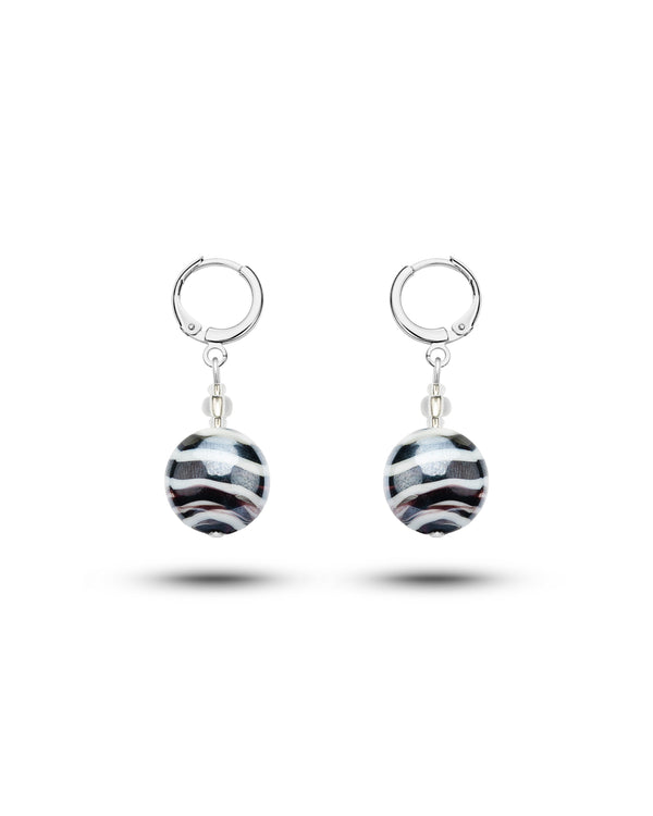 Pendientes Sabrina negros – cristal de Murano