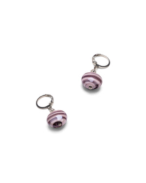 Boucles d'Oreilles Sabrina violet – vue de dessus
