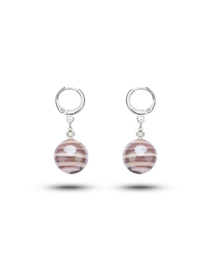 Boucles d'Oreilles Sabrina violet – verre de Murano