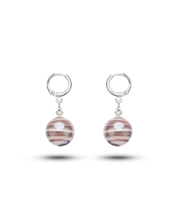 Boucles d'Oreilles Sabrina violet – verre de Murano