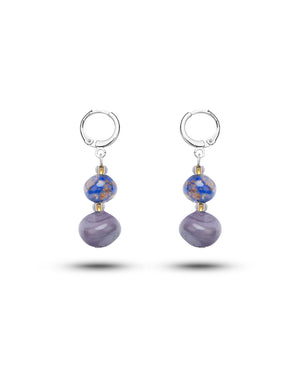 Pendientes Sofia morados – cristal de Murano