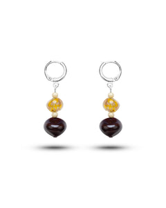 Boucles d'Oreilles Sofia jaune – verre de Murano