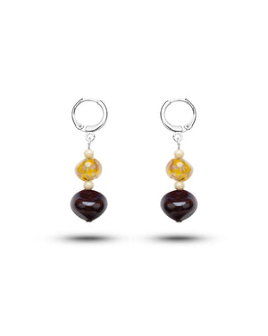 Boucles d'Oreilles Sofia jaune – verre de Murano