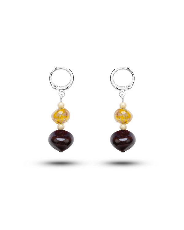 Boucles d'Oreilles Sofia jaune – verre de Murano