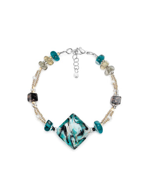 Pulsera Gabriela azul – cristal de Murano