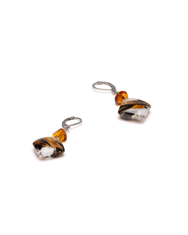 Boucles d'Oreilles Gabriela jaune – vue de dessus