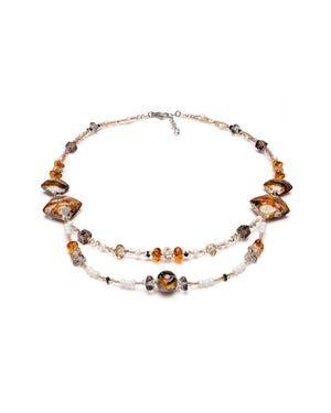 Collier Gabriela jaune – vue de dessus