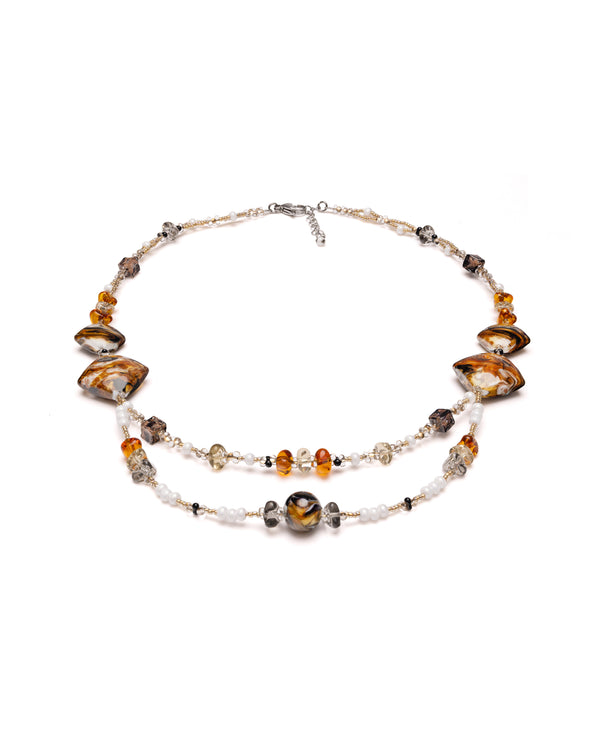 Collier Gabriela jaune – vue de dessus