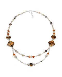 Collier Gabriela jaune – perles en verre de Murano