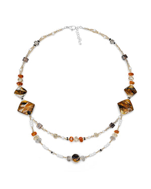 Collier Gabriela jaune – perles en verre de Murano