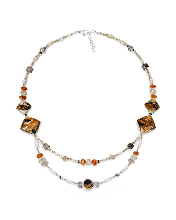 Collier Gabriela jaune – perles en verre de Murano