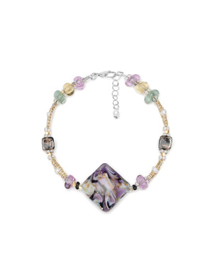 Bracelet Gabriela violet – verre de Murano