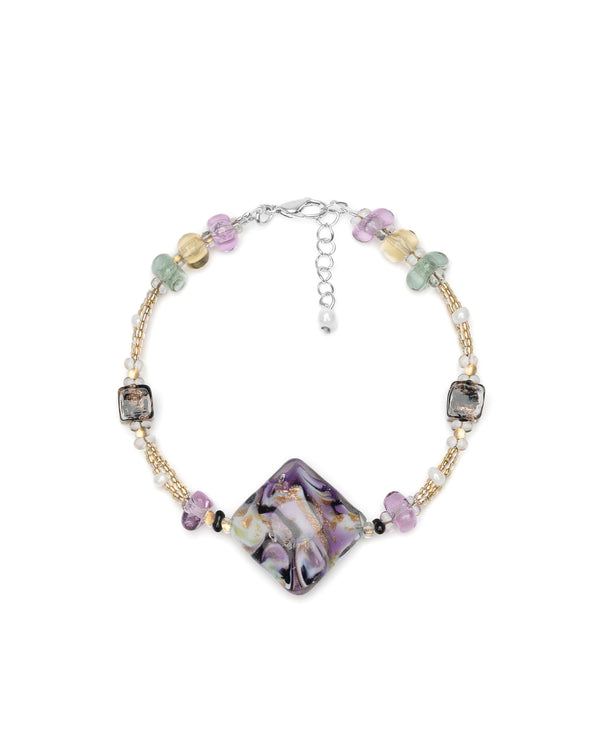 Bracelet Gabriela violet – verre de Murano