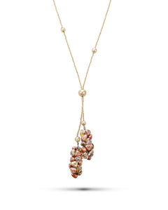 Collana lunga Linda crema – vetro di Murano