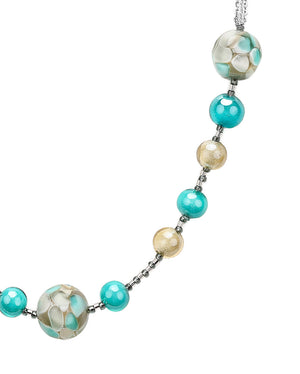 Collana lunga Mosaico azzurra – dettaglio