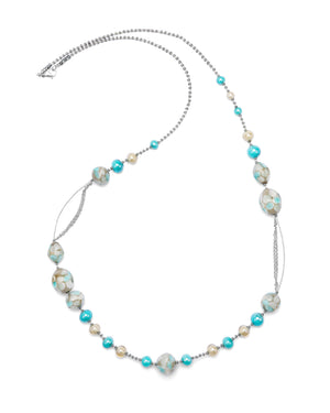 Collana lunga Mosaico azzurra – vista dall'alto