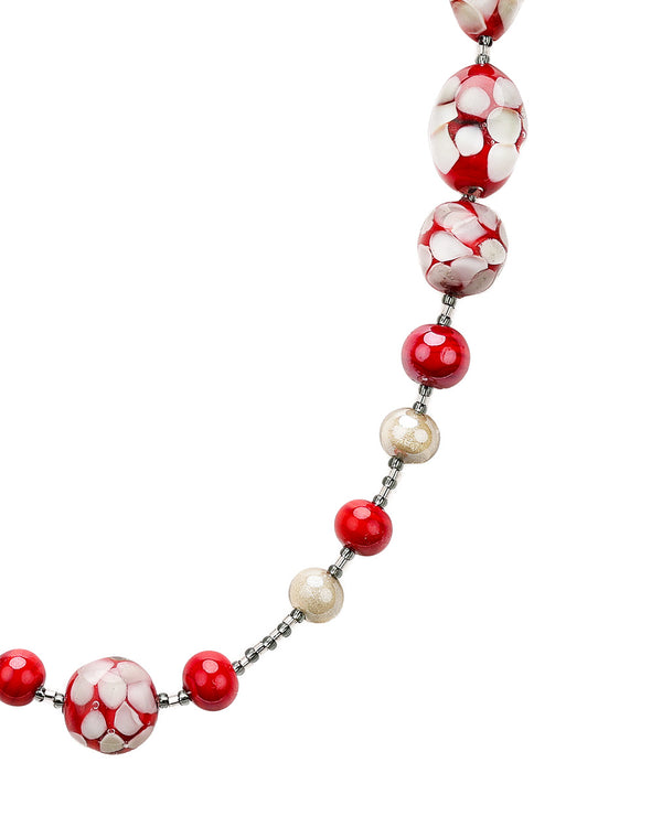 Collana lunga Mosaico rossa – dettaglio