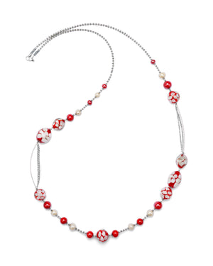 Collana lunga Mosaico rossa – vista dall'alto