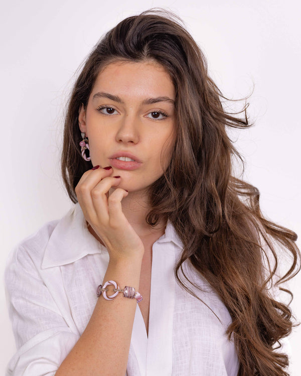 Uhani Bolero roza