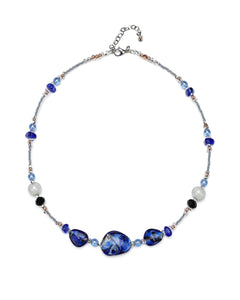Ogrlica Euphoria temno modra