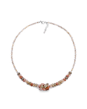 Collana corta Linda crema – vetro di Murano
