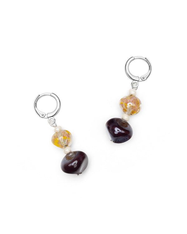 Boucles d'Oreilles Sofia jaune – vue de dessus