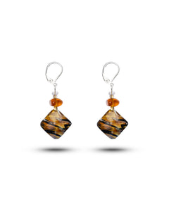 Boucles d'Oreilles Gabriela jaune – verre de Murano