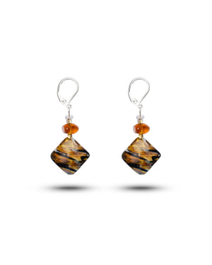 Boucles d'Oreilles Gabriela jaune – verre de Murano