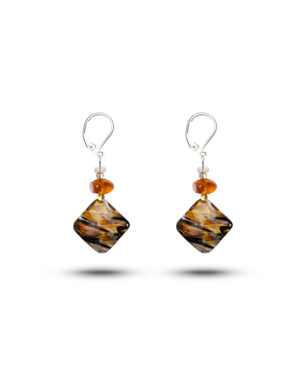 Boucles d'Oreilles Gabriela jaune – verre de Murano