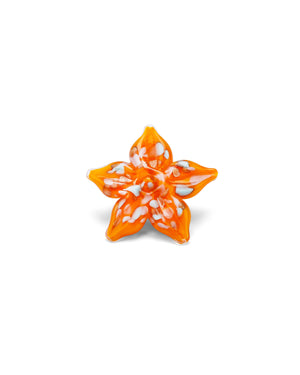 Broche Flor laranja – pormenor